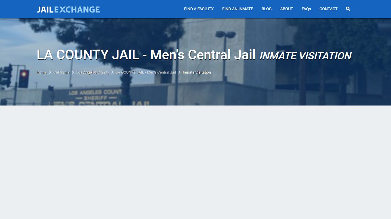 LA COUNTY JAIL - Men's Central Jail Inmate Visitation - JAIL EXCHANGE